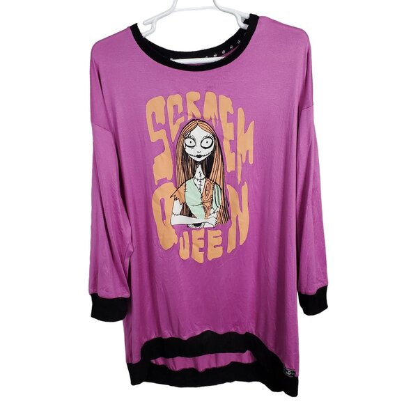 Disney Size 3X Top Nightmare Before Christmas Scream Queen Sally Sleep Shirt - Picture 2 of 11